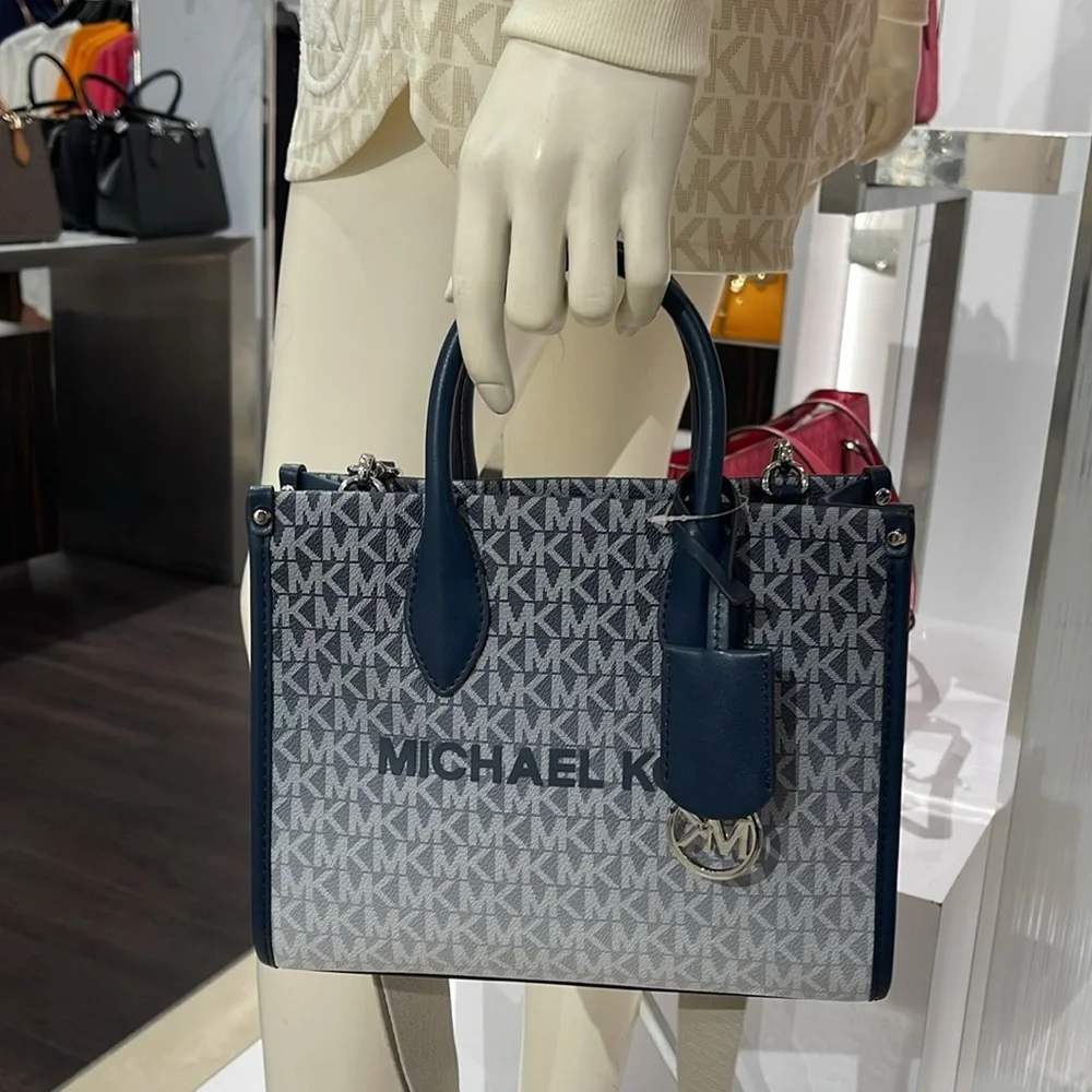 MICHAEL KORS Mirella Sm Ombré Signature Logo SHOPPER TZ XBODY Crossbody Satchel - Picture 13 of 16